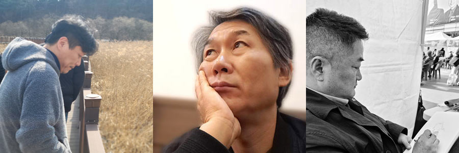 Atelier cartoon avec Kwon Beom-chul, Kim Yong-min et Choi Min